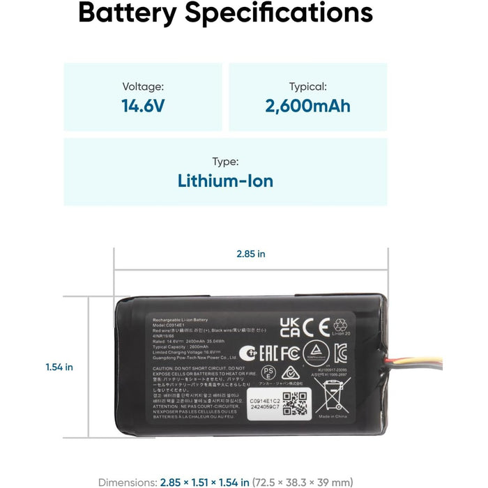 Eufy RoboVac Replacement Battery Pack | T29D8011 Eufy Vacuum Accessories Euronics Ireland