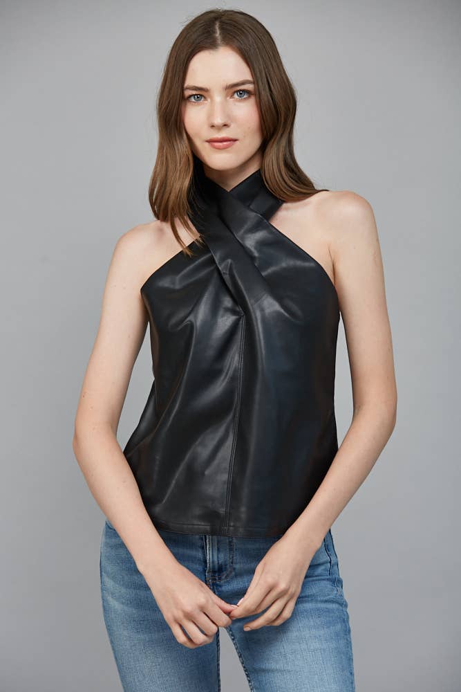 FAUX LEATHER CRISSCROSS / L