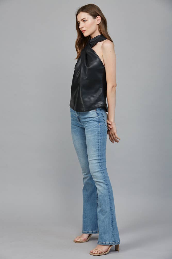 FAUX LEATHER CRISSCROSS / L