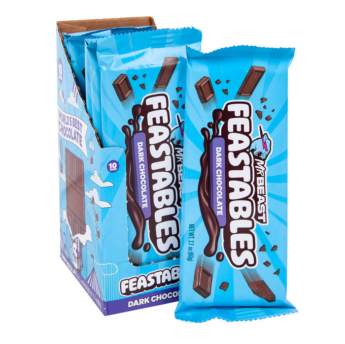 Feastables MrBeast Dark Chocolate Candy Bars - 10 Count