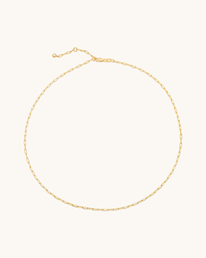 Flat Drawn Chain Necklace