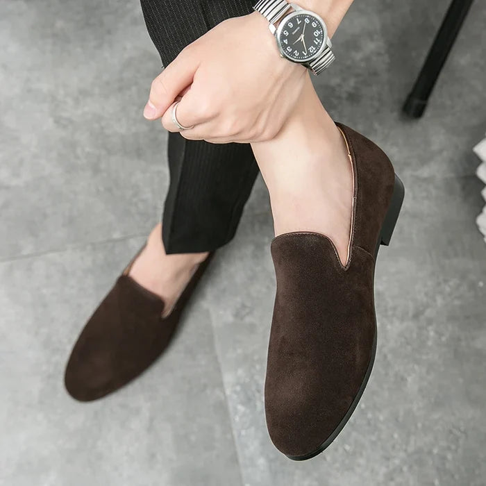 Florent Valducci Men’s Suede Slip-On Loafers