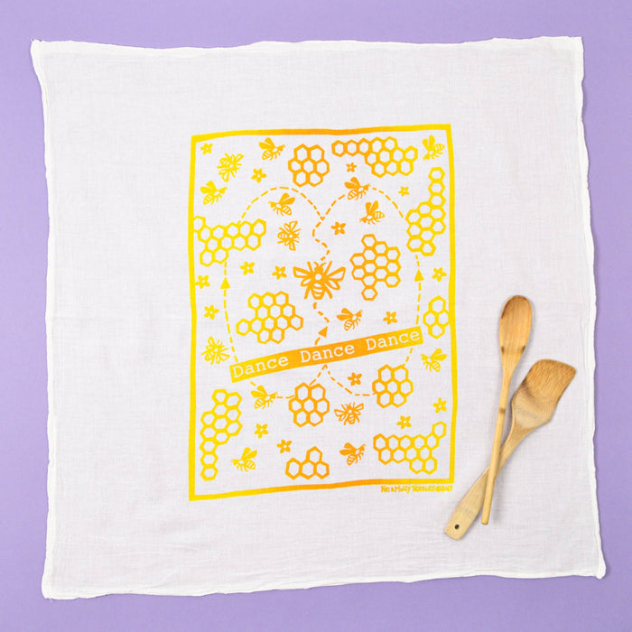 Flour Sack Dish Towel - Dance Dance