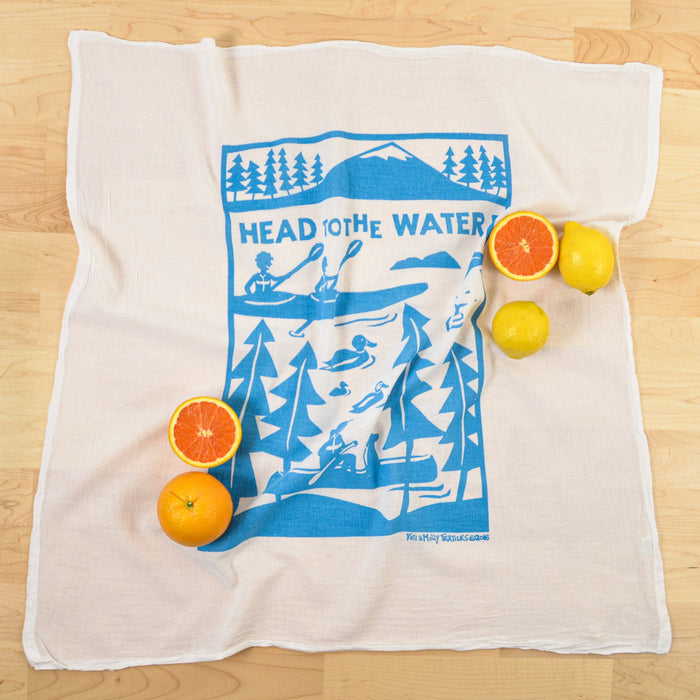 Flour Sack Dish Towel - Head to the Water