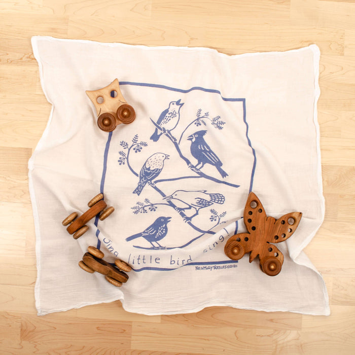Flour Sack Dish Towel - Songbirds