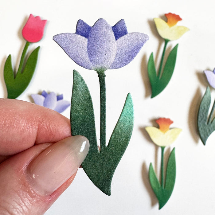 Flower Stem Magnet Purple