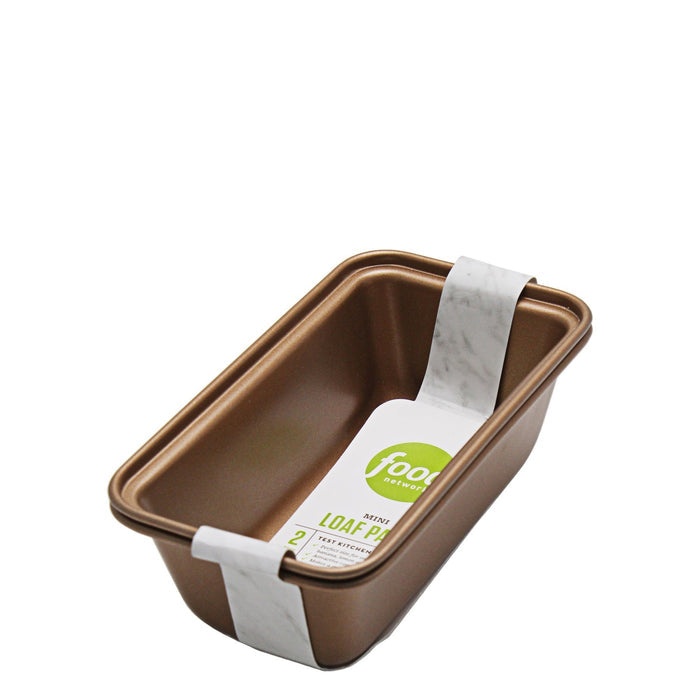 Food Network 2pc Mini Loaf - Rose Gold