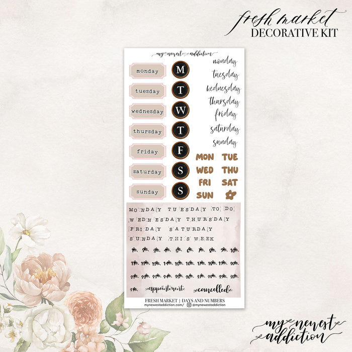 Days and Numbers / Premium Matte