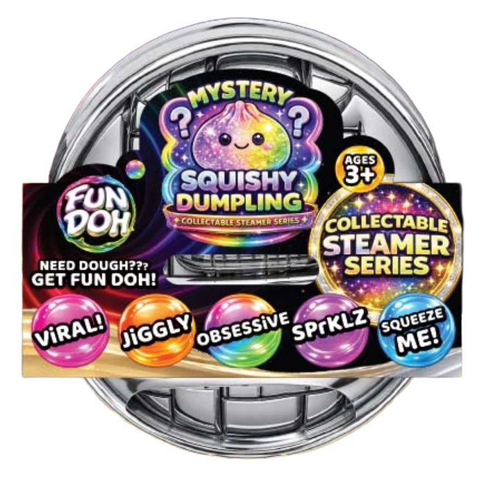 Fun Doh 4 Inch Mystery Dumpling Collectable Steamer Series - Sensory Fidget Toy