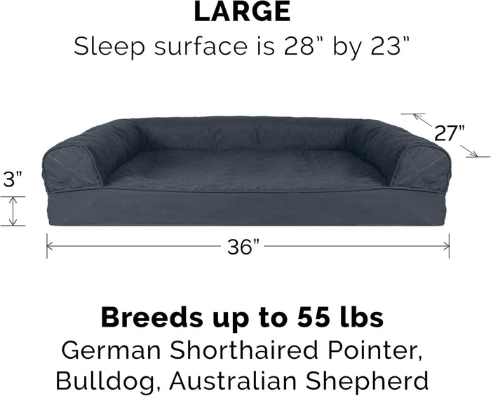 Furhaven Cooling Gel Dog Bed For LargeMedium Dogs Iron Gray Large