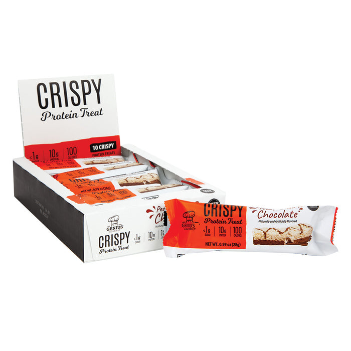Genius Gourmet Crispy Peanut Butter Protein Bar - 10 Count