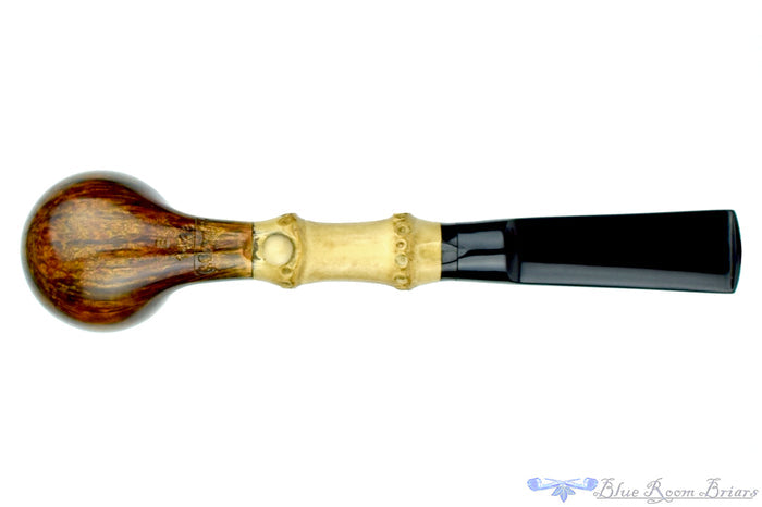 Blue Room Briars is proud to present this George Boyadjiev Pipe 111 B Grade Billiard with Bamboo