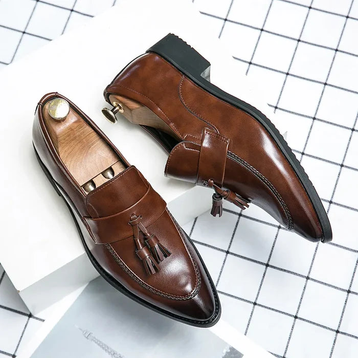 Giorgio Lanzetti Leather Tassel Loafers