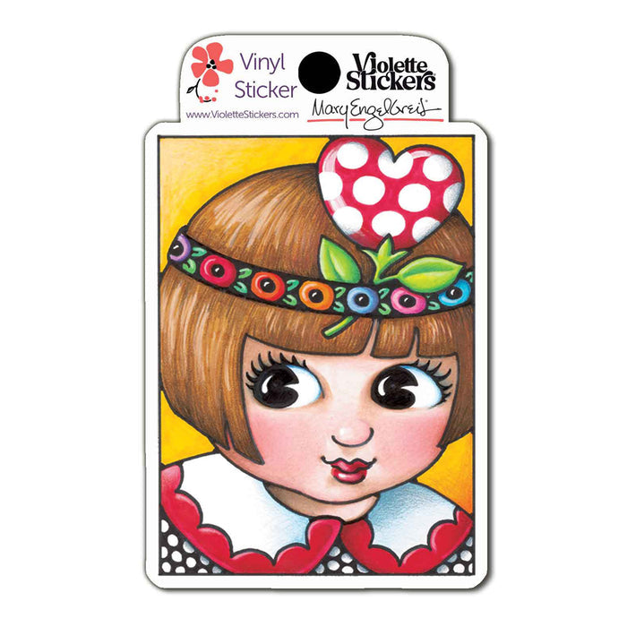Girlie Face Vinyl Sticker