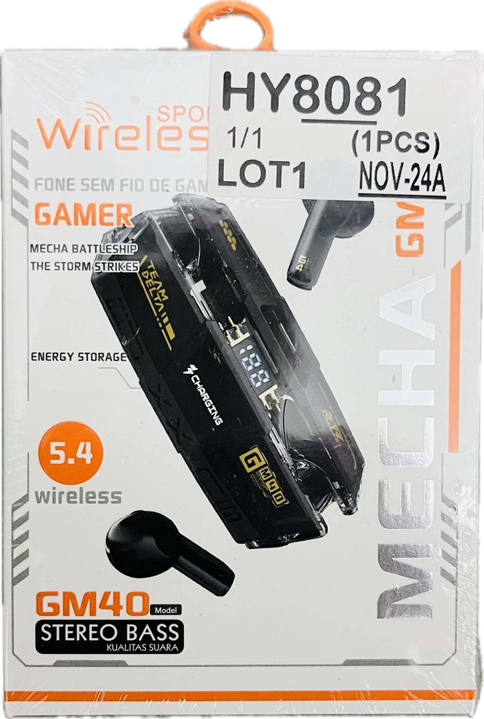GM40 Stereo Bass Wireless Gamer Earphones