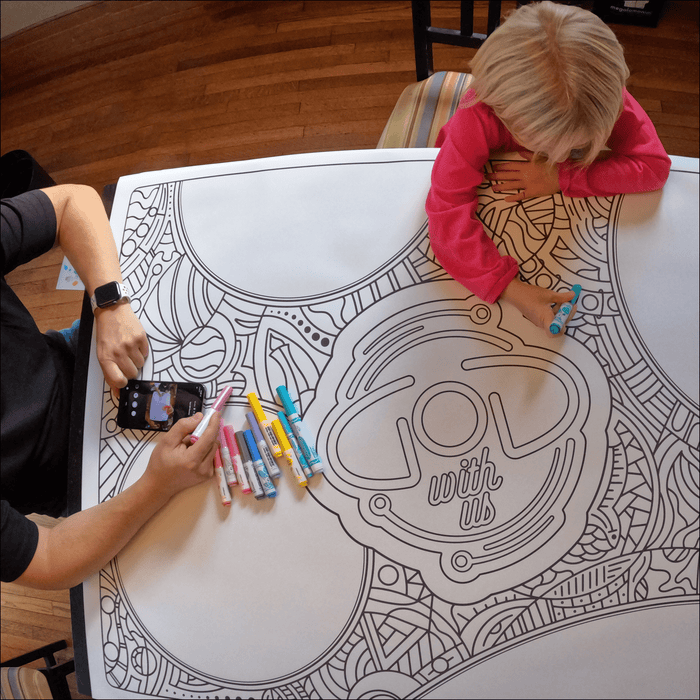 God With Us Coloring Page & Poster