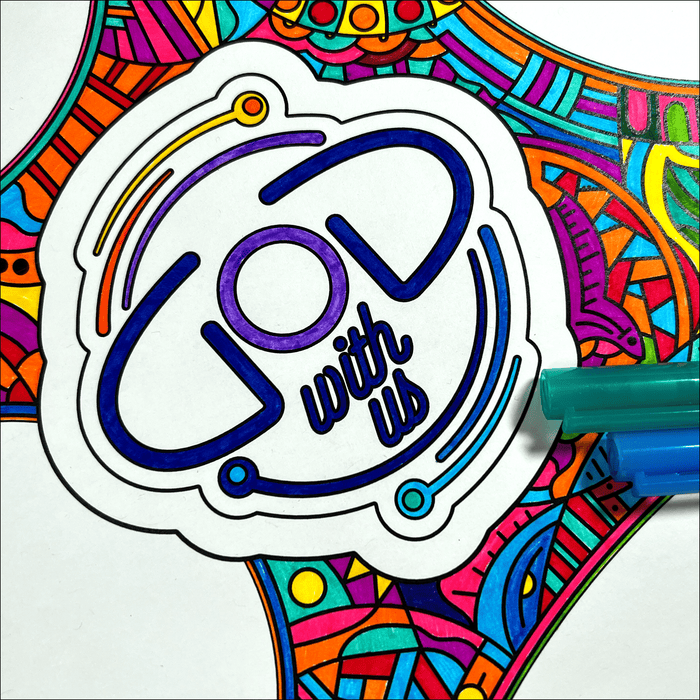 God With Us Coloring Page & Poster