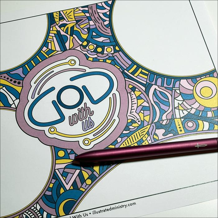 God With Us Coloring Page & Poster