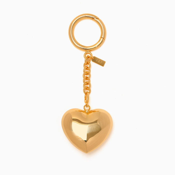Golden Heart Bag Charm