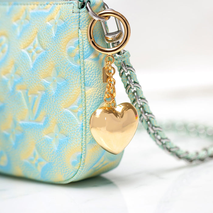 Golden Heart Bag Charm