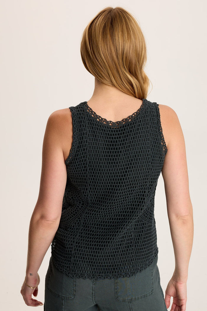 XCVI Grazie Crochet Layer Tank