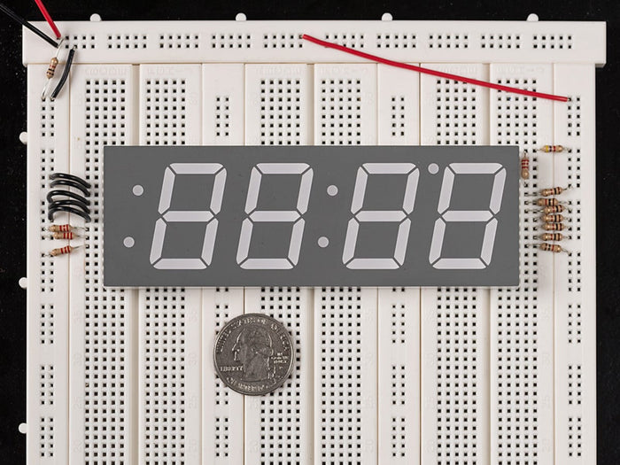 Green 7-segment clock display - 1.2" digit height [Discontinued] by The Pi Hut - The Pi Hut