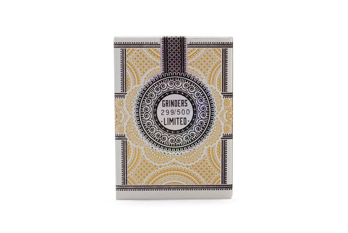 Grinders White Gold Limited Ed. Playing Cards by Midnight Cards