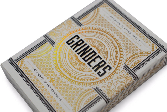 Grinders White Gold Limited Ed. Playing Cards by Midnight Cards