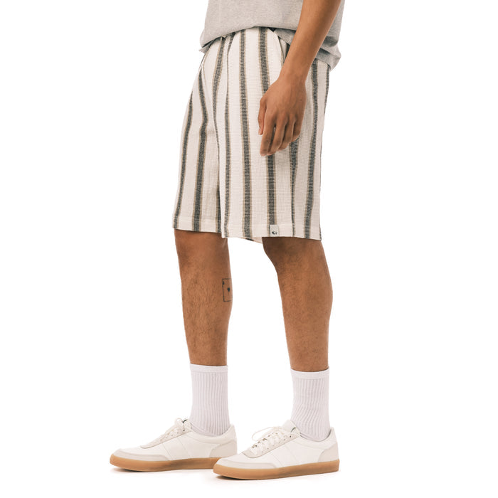 Haladir Men's Striped Pull-On Shorts, Milk - BM24812