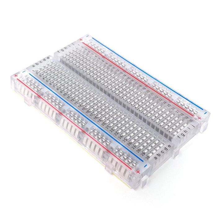 Half-Size Breadboard - Transparent by The Pi Hut - The Pi Hut