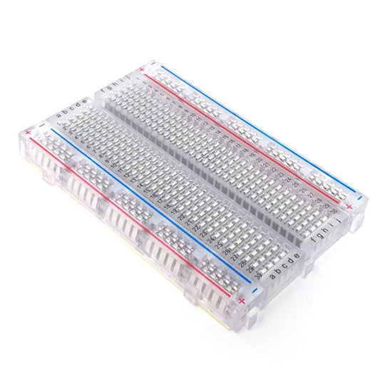 Half-Size Breadboard - Transparent by The Pi Hut - The Pi Hut