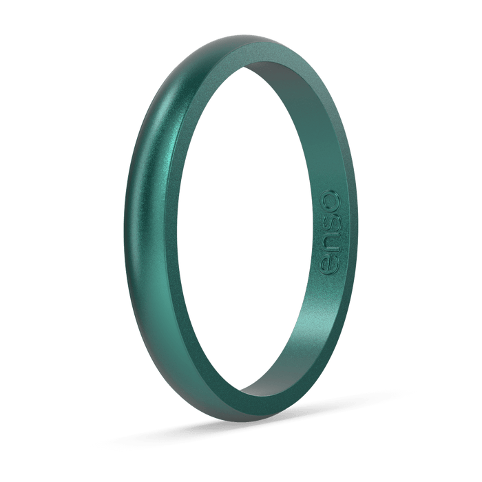 Birthstone Classic Halo Silicone Ring - Emerald