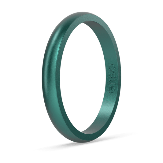 Birthstone Classic Halo Silicone Ring - Emerald