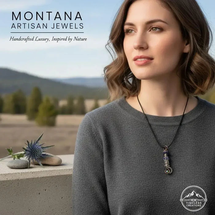 AMD1344handmade lapis lazuli pendant Necklace$ 135.00Alexa Martha Designs