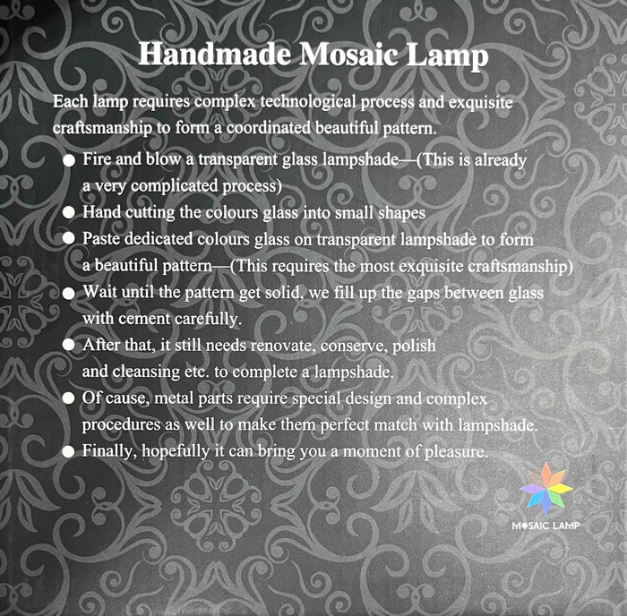 Handmade Mosaic Lamp 16x16x40cm