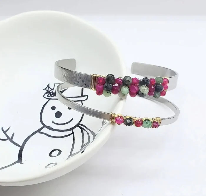 AMD1343gold filled ruby emerald cuffsBraceletsCuff Bracelet$ 81.00Alexa Martha Designs