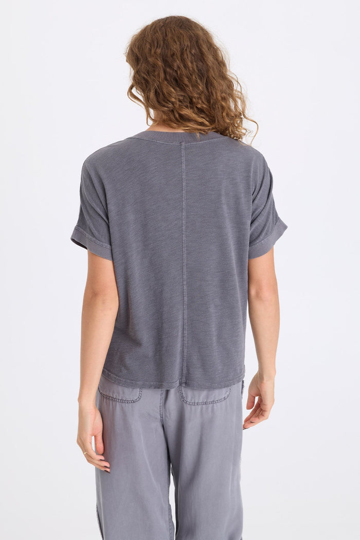 XCVI Hanno Embroidered Twill V-Neck Top