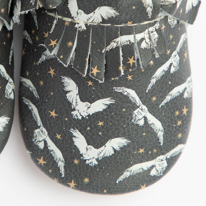 Hedwig in Flight Moccasins Soft Soles