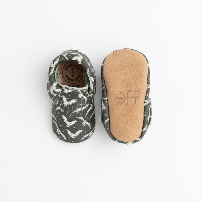 Hedwig in Flight Moccasins Soft Soles