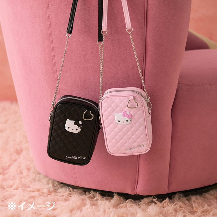 Hello Kitty Black Quilted Mini Crossbody (I Love Hello Kitty Series) Bags Japan Original