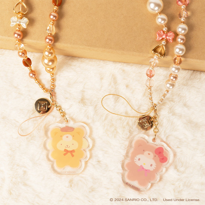 Hello Kitty Latte Bear Beaded Charm Mobile Phone Wrist Strap Accessory Hamee.com - Hamee US