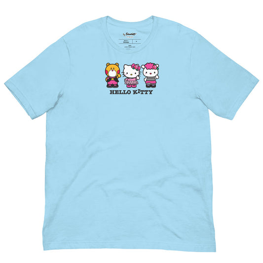 Hello Kitty Rockin' Trio Tee Apparel Printful Ocean Blue S