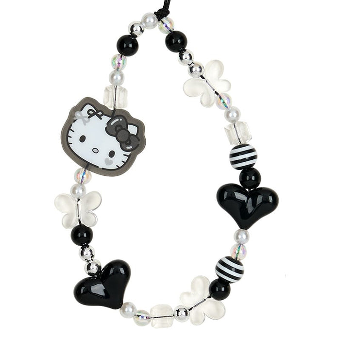 Hello Kitty Smartphone Charm Set (Silver Houndstooth Series) Accessory Japan Original