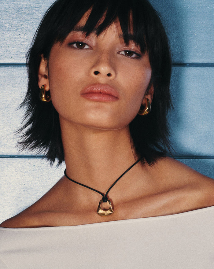 Hera Ridge Pendant Cord Necklace | 18k Gold Plated Necklaces Missoma