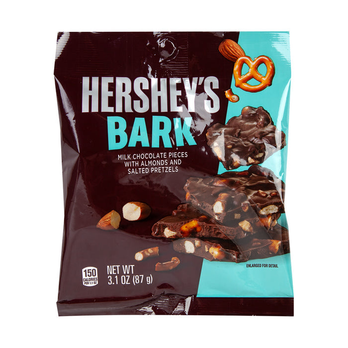Hershey's Milk Chocolate Almond Pretzel Bark Candy Peg Bag - 12 Count