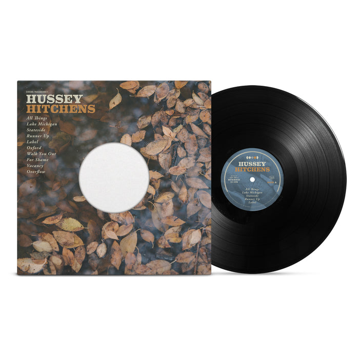 This limited edition Hussey LP comes in a sleeve with brown and tan autumn leaves. Both the song titles and artist “Hussey” are on the sleeve and record label, making it a collectible for fans.