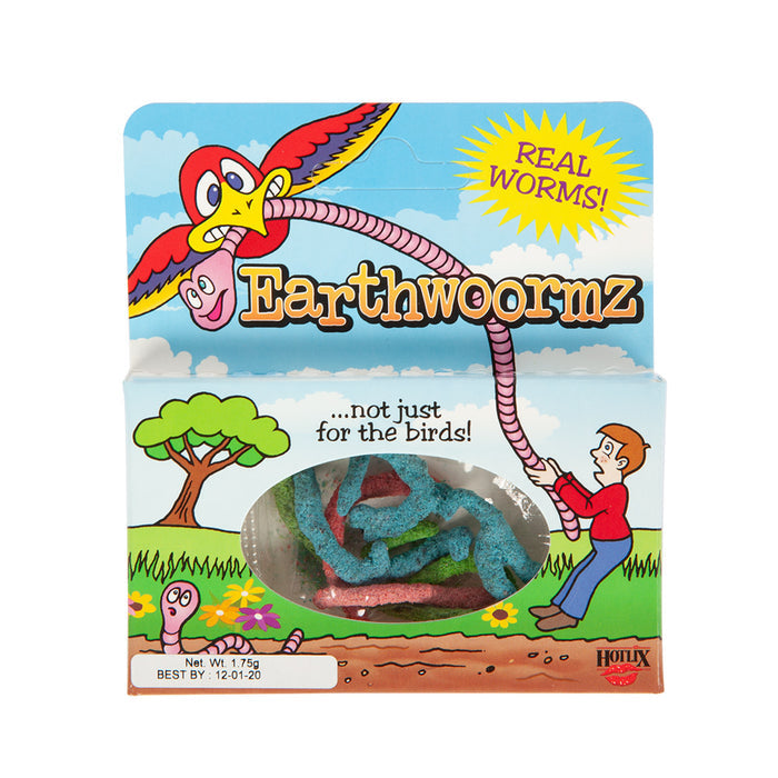 Hotlix Candy Coated Earthwoormz Gummy Candy - 24 Count