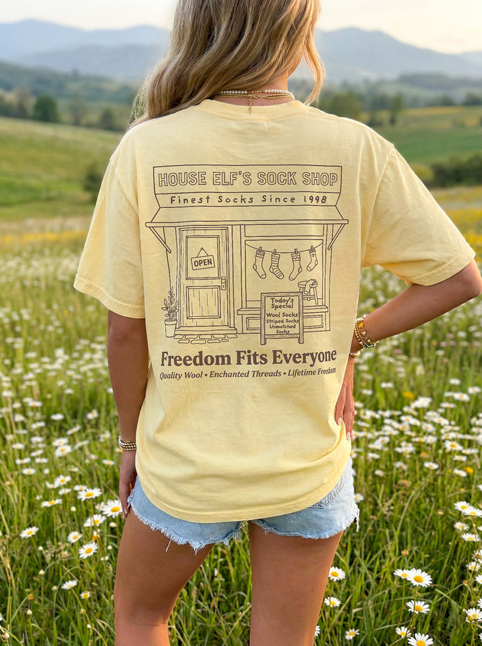 House Elf Socks Shop Garment Dyed Tee