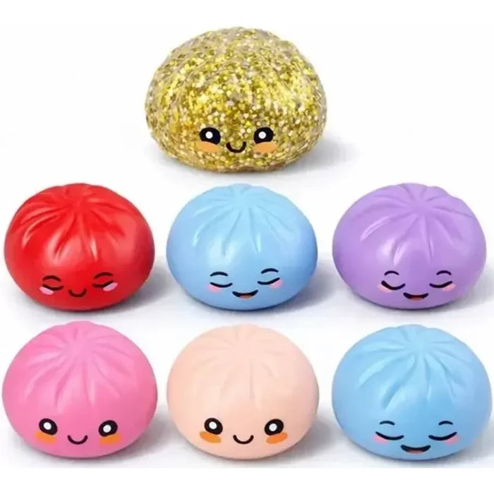 HPC Mystery Squishy Dumplings w/ Faces - 3.5 Inch Sensory Toy