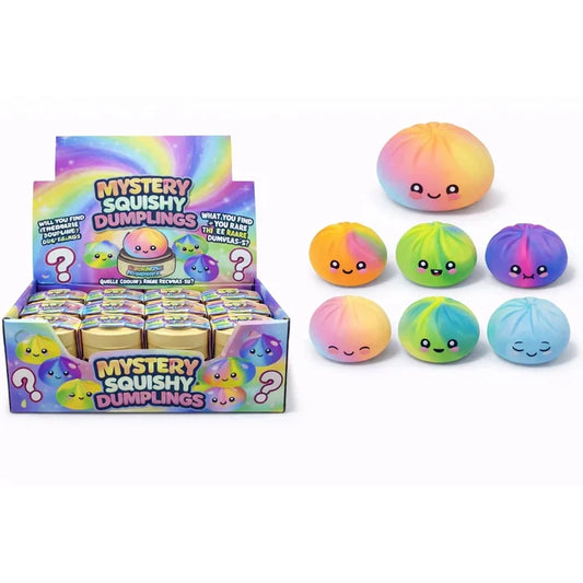 HPC Mystery Squishy Dumplings w/ Faces - 3.5 Inch TIE DYE Sensory Toy